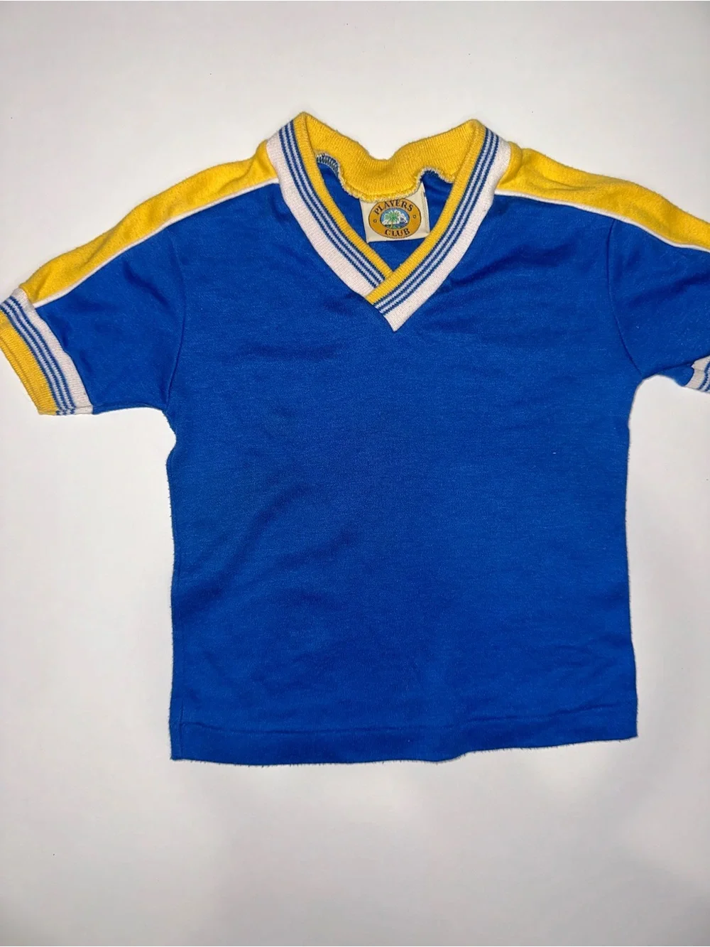 Vintage Players Club Blue with Yellow Trim Matching Set. Top and Shorts. Size 4